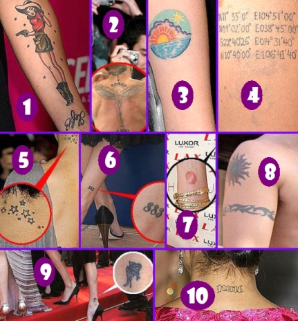 celebrity tattoo designs