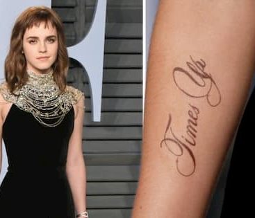 Emma Watson with Time's Up tattoo